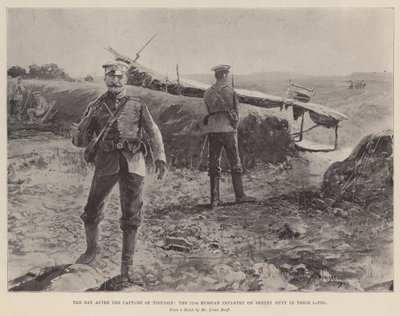 Il Giorno dopo la Cattura di Tientsin, il 12° Fanteria Russa in Servizio di Guardia nelle loro Linee da Henry Charles Seppings Wright